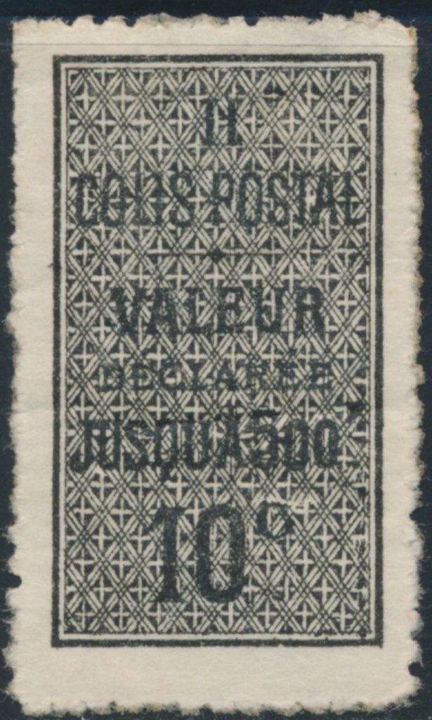 Valeur Declaree Type IV - Yellowish Paper