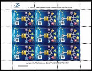 Mini Sheet, The European Day of Personal Data Protection, Albania,  , Keys, Locks