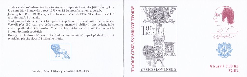 Stamp with the Green Frog sign by Jirí Švengsbír (1970)