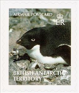 Stamp, Adelie Penguin (Pygoscelis adeliae), British Antarctic Territory (BAT),  , Animals (Fauna), Birds, Penguins