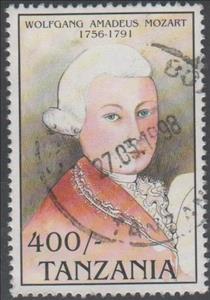Stamp, Mozart, Tanzania,  , Famous People, Musicians