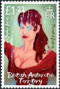 Stamp, Painted Ladies, British Antarctic Territory (BAT),  , Art, Women