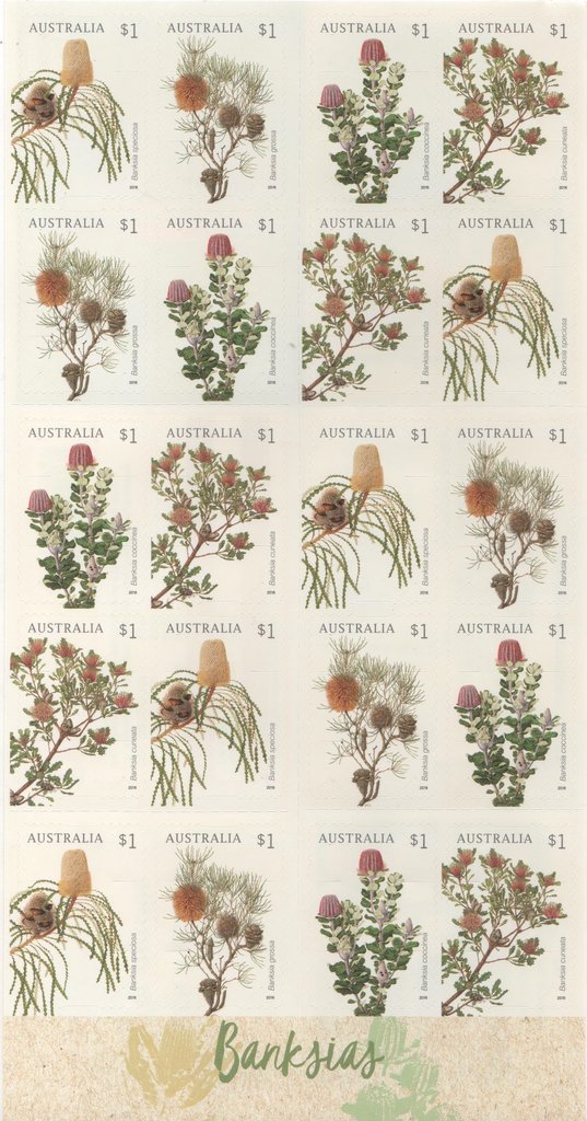 Banksia Self Adhesive Stamps