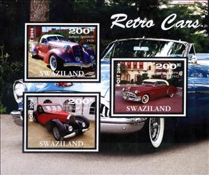 Mini Sheet, Retro Cars, Cinderellas,  , Cars