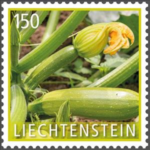 Stamp, Zucchini, Liechtenstein,  , Plants (Flora), Vegetables