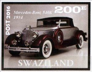 Stamp, Mercedes-Benz 540K 1934, Cinderellas,  , Cars