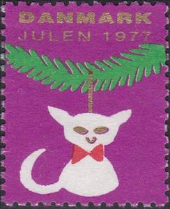Stamp, Christmas 1977, Cinderellas,  , Christmas, Drawings