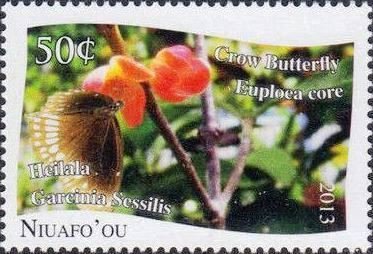 Stamp, Euploea core, Niuafo'ou,  , Animals (Fauna), Butterflies, Insects