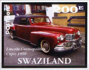 Stamp, Lincoln Cosmopolitan Capri 1950, Cinderellas,  , Cars