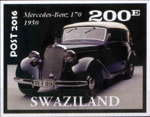 Stamp, Mercedes-Benz 170 1950, Cinderellas,  , Cars