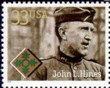 Stamp, Distinguished Soldiers: Maj General John L. Hines, United States of America,  