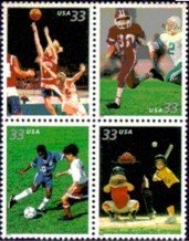 Se-tenant, Youth Team Sports, United States of America,  , Sport