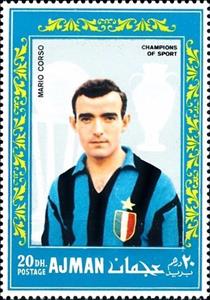 Stamp, Mario Corso, Ajman,  , Football (Soccer), Sports, Sports Clubs