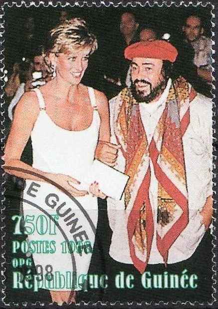 Diana with Luciano Pavarotti