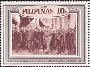 Stamp, John Kennedy's funeral procession, Philippines,  