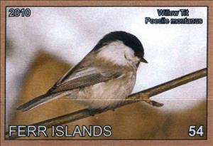 Stamp, Willow Tit Poecile montanus, Cinderellas,  , Animals (Fauna), Birds