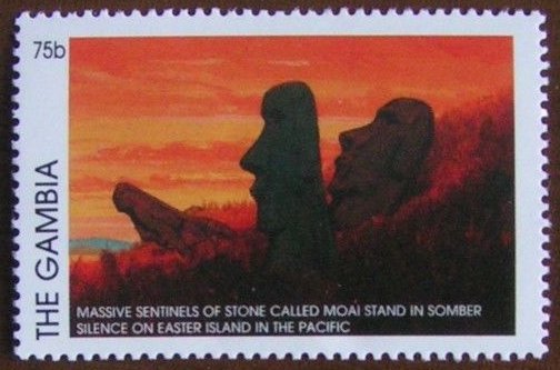Moai stone faces, Easter Island