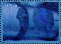 Stamp, Escaping the Gravity of Earth:Astronauts working, United States of America,  