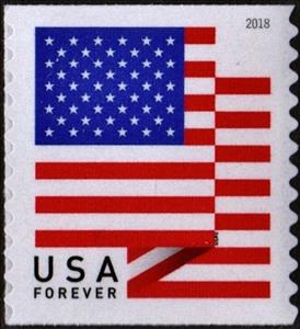 Stamp, USA Flag 2018 - Coil Single version 2, United States of America,  , Flags