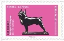 Stamp, European Art, France,  , Art, Dogs, Statues