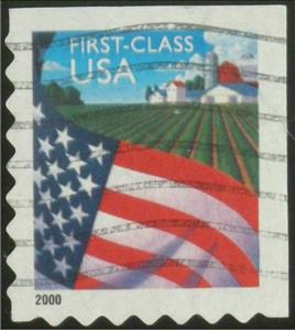 Stamp, Flag over Farm, United States of America,  , Flags