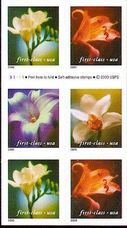 Se-tenant, Flowers, United States of America,  