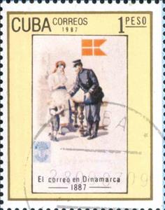 Stamp, The Post in Denmark (1887), Cuba,  , Philatelic Exhibitions, Philately