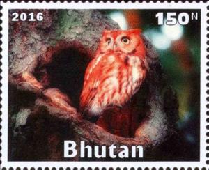 Stamp, Owl, Cinderellas,  , Animals (Fauna), Birds, Owls