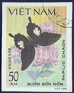 Stamp, Yellow Helen (Papilio chaon), Vietnam,  , Animals (Fauna), Butterflies, Insects