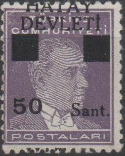 Hatay - Turkish stamp overprinted