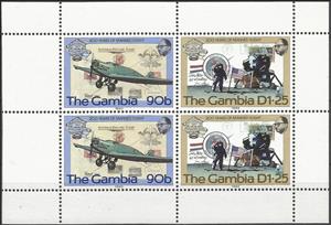 Booklet Pane, Junkers Aircraft, Lunar Module, Gambia,  , Aircraft, Anniversaries and Jubilees, Aviation, Space Traveling, Spacecrafts