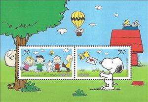 Souvenir Sheet, Peanuts, Germany, Federal Republic,  , Cartoons, Comics, Dogs