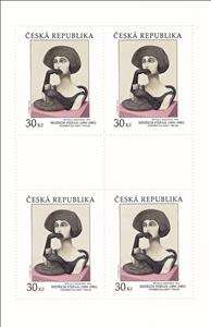Mini Sheet, Girl with Absinth (1924), by Bedřich Stefan (1896-1982), Czech Republic,  , Art, Paintings