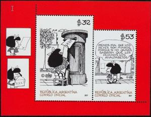 Booklet Pane, Christmas 2017 - Mafalda, Argentina,  , Christmas, Comics