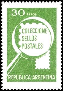 Stamp, Magnifying Glass, Argentina,  , Philately, Postal Services