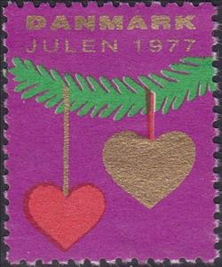 Stamp, Christmas 1977, Cinderellas,  , Christmas, Drawings