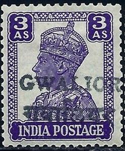 Stamp, King George VI, India, Princely States,  , Crowns and Coronets, Famous People, Heads of State, Kings, Men, Royalty