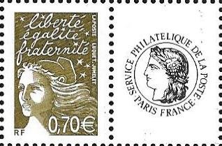 Se-tenant, Marianne type Luquet, France,  , Women