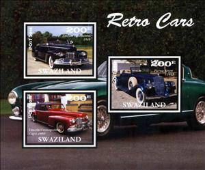 Mini Sheet, Retro Cars, Cinderellas,  , Cars