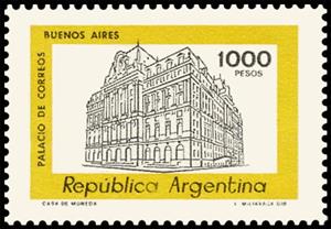 Stamp, General Post Office, Buenos Aires, Argentina,  , Architecture, Buildings, Post Offices