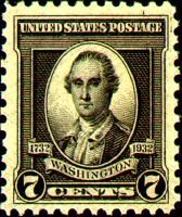 Stamp, Washington, by John Trumbull, 1780, United States of America,  
