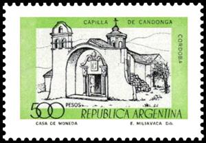 Stamp, Capilla de Candonga, Córdoba, Argentina,  , Architecture, Churches - Cathedrals - Basilicas - Chapels