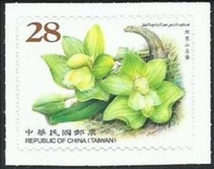 Stamp, Bulbophyllum pectinatum, Taiwan (Republic of China),  , Flowers, Orchids, Plants (Flora)