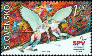 Stamp, 2018 Winter Olympics, PyeongChang, S Korea, Slovakia,  , Paralympics, Skiing, Winter Sports