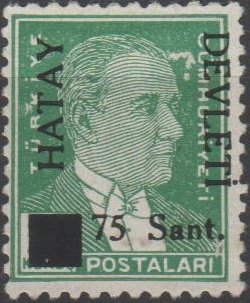 Hatay - Turkish stamp overprinted
