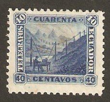 Stamp, Telegraph, Ecuador,  