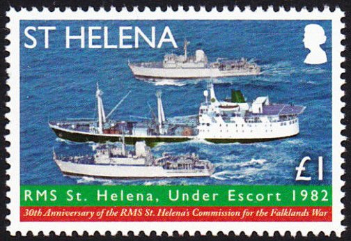 RMS St. Helena. Under Escort 1982