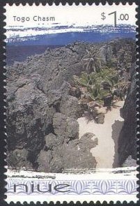 Stamp, Togo Chasm, Niue,  , Coastal Areas, Landscapes