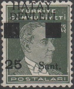 Hatay - Turkish stamp overprinted