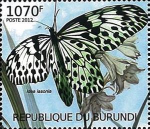 Stamp, Idea iasonia, Burundi,  , Animals (Fauna), Butterflies, Insects